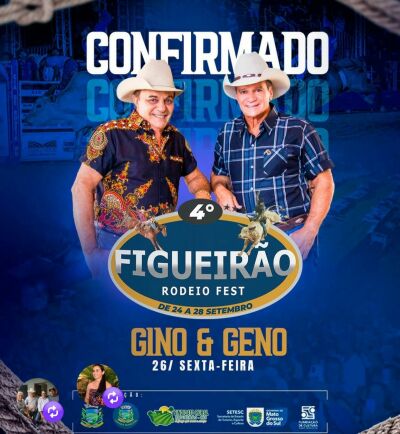 Imagem da notícia Prefeito Juvenal Consolaro anuncia shows nacionais para os 22 anos de Figueirão no 4º Rodeio Fest